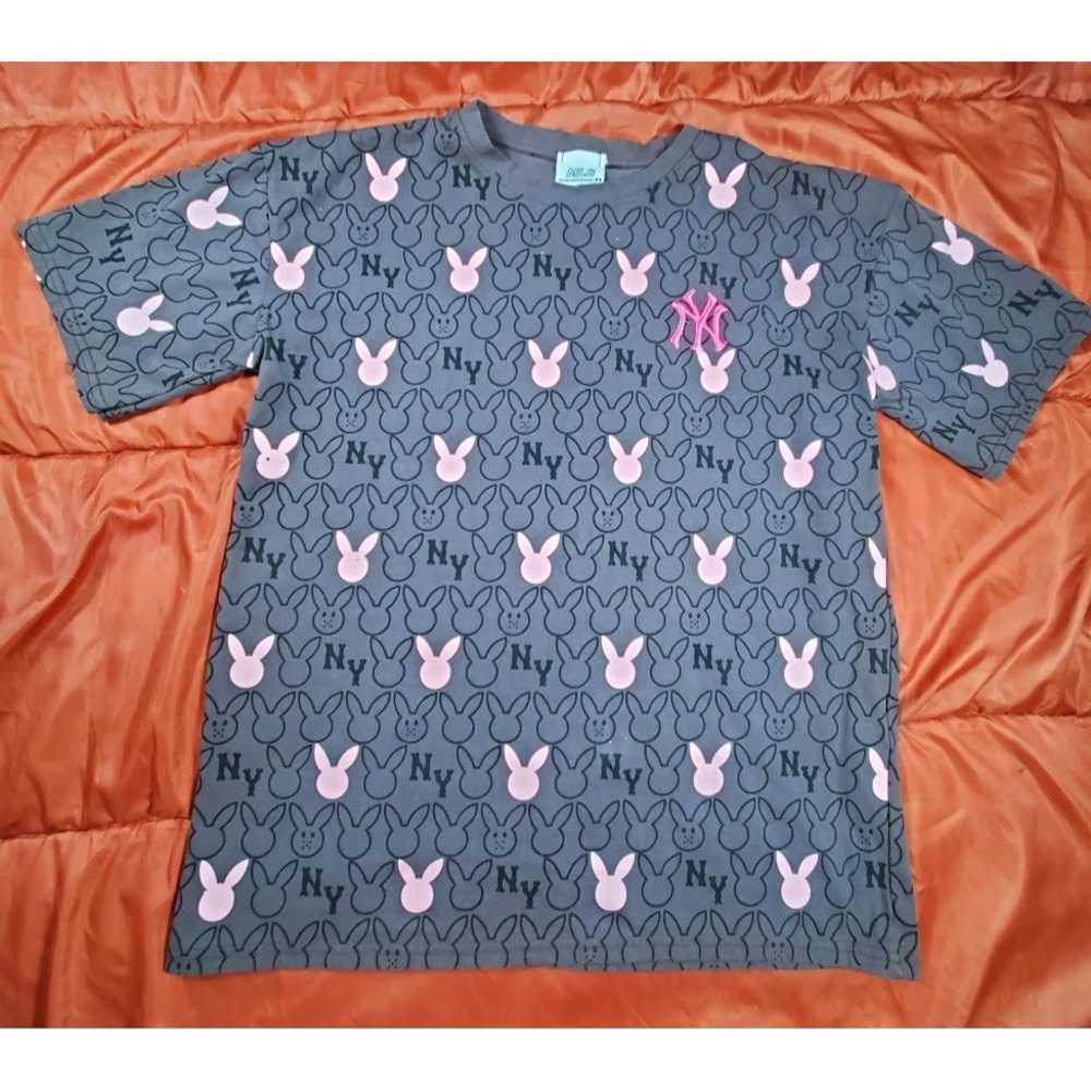 NEW YORK YANKEES Baseball MLB Bunny Women's Large Rabbit MLB Shirt Made in Italy